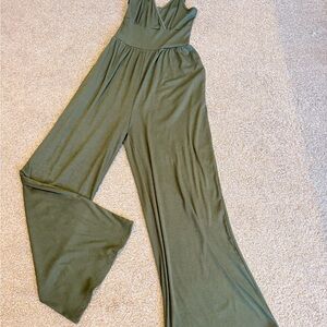 Elegant Olive Green Jumpsuit
